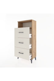 Hyperion Dolap Tek Raflı 3 Çekmeceli 60x44x134 - S50M038V7B
