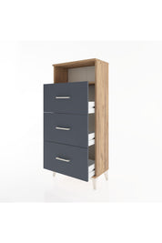 Hyperion Dolap Tek Raflı 3 Çekmeceli 60x44x134 - S50M038V8B