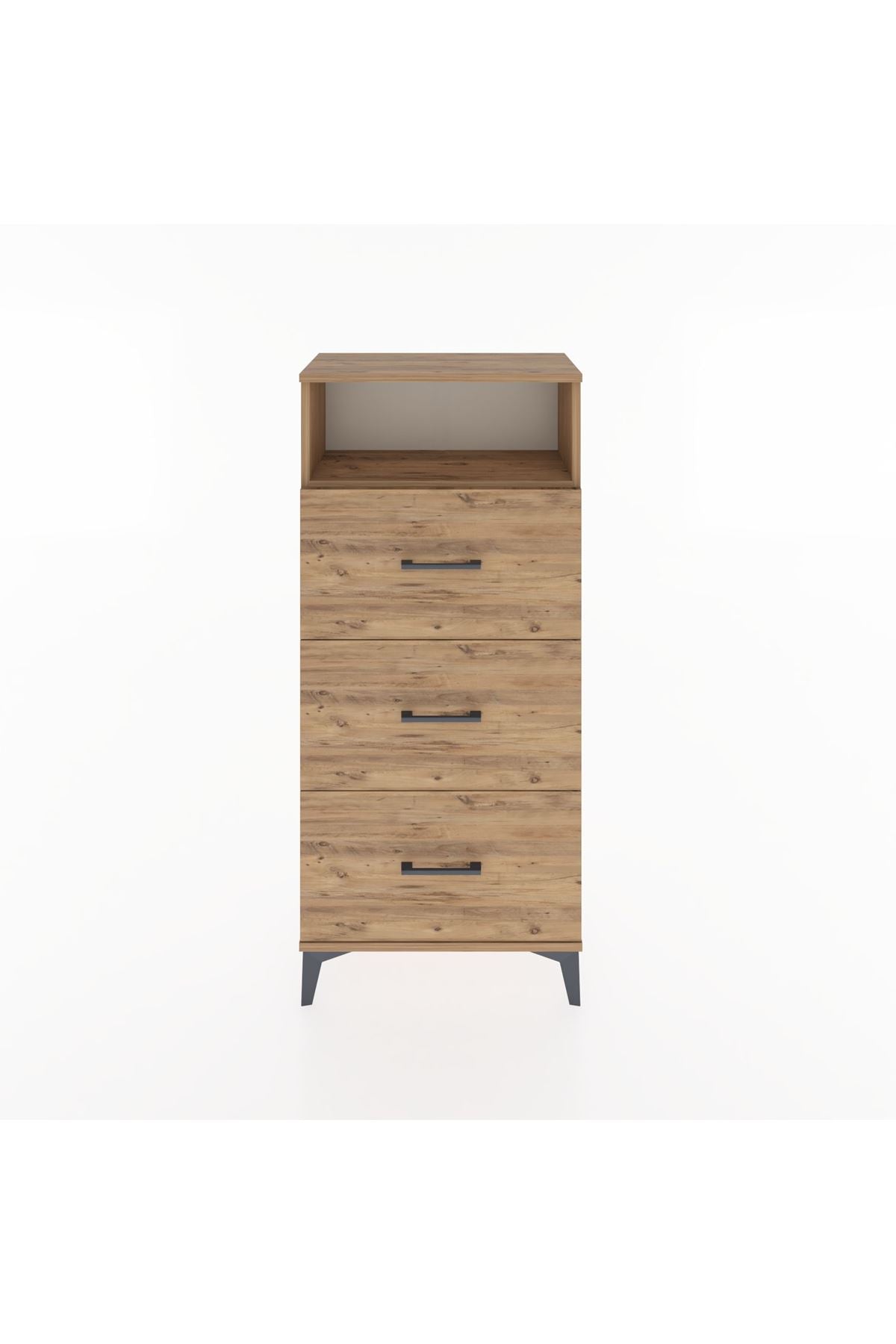 Hyperion Dolap Tek Raflı 3 Çekmeceli 60x44x134 - S50M038V9B
