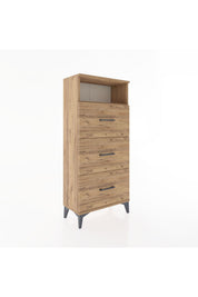 Hyperion Dolap Tek Raflı 3 Çekmeceli 60x44x134 - S50M038V9B