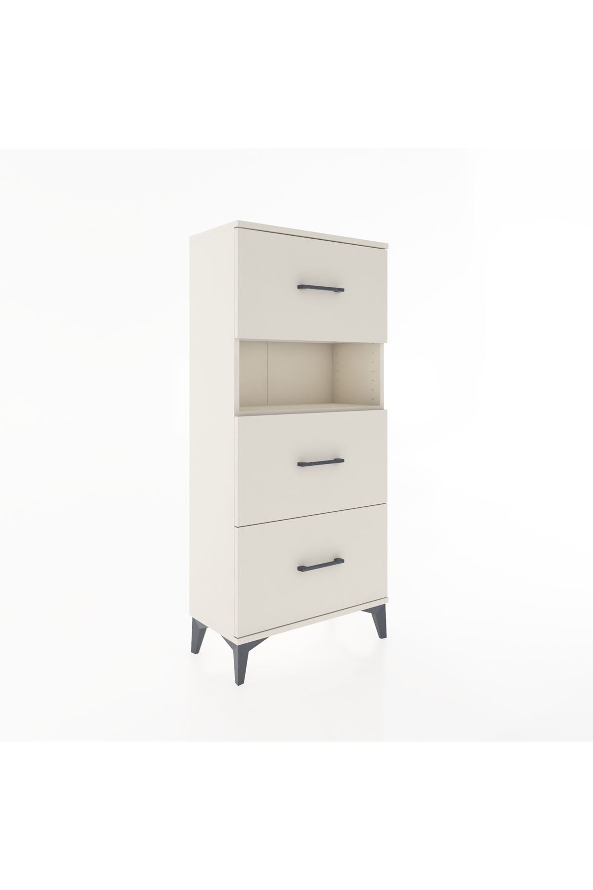 Hyperion Dolap Tek Raflı 3 Çekmeceli 60x44x134 - S50M039V1B