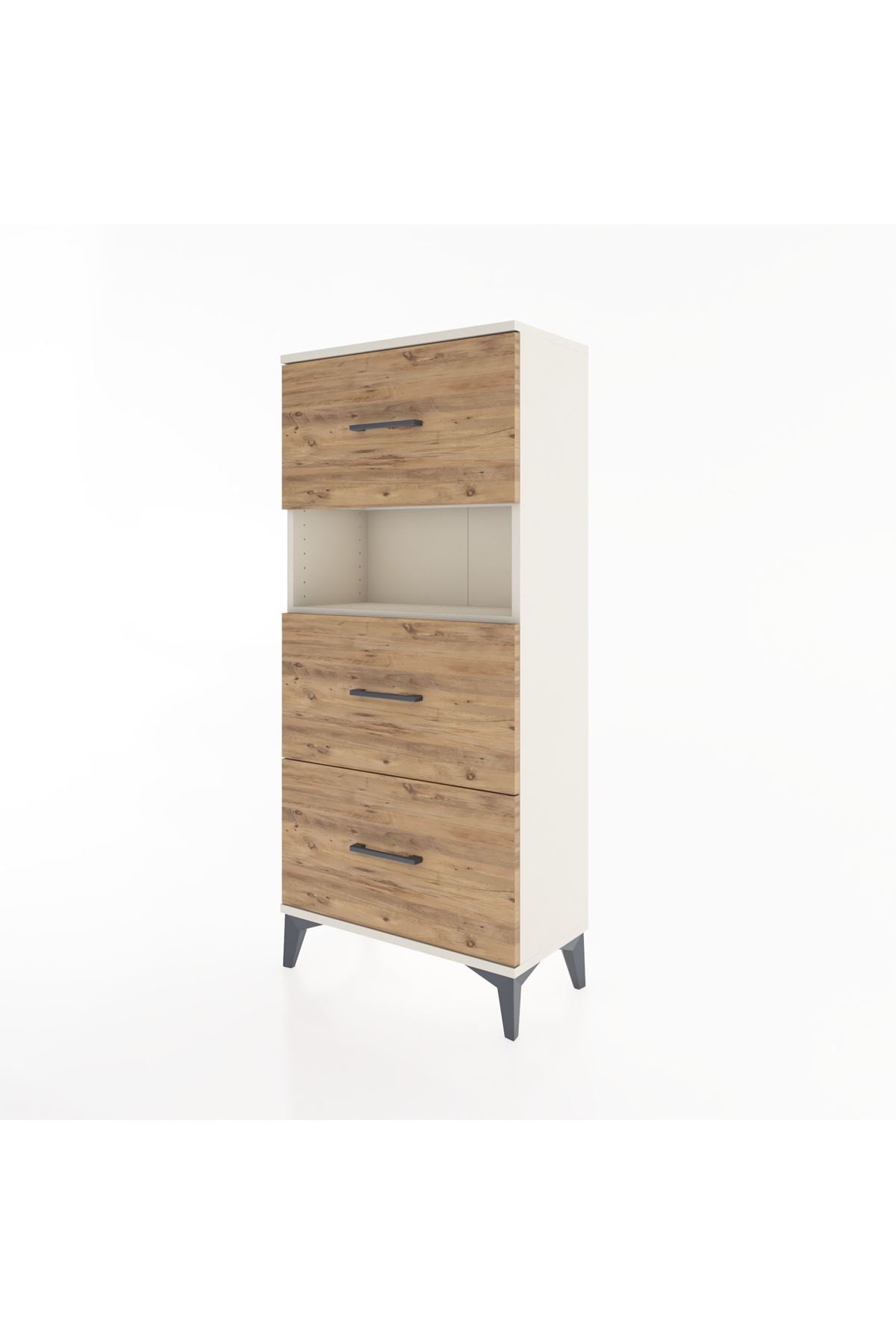 Hyperion Dolap Tek Raflı 3 Çekmeceli 60x44x134 - S50M039V3B