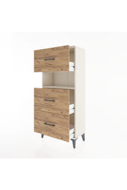 Hyperion Dolap Tek Raflı 3 Çekmeceli 60x44x134 - S50M039V3B