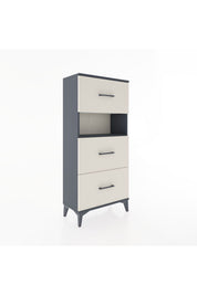 Hyperion Dolap Tek Raflı 3 Çekmeceli 60x44x134 - S50M039V4B