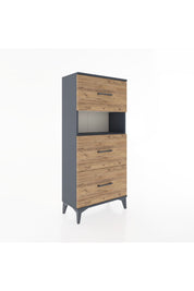 Hyperion Dolap Tek Raflı 3 Çekmeceli 60x44x134 - S50M039V6B