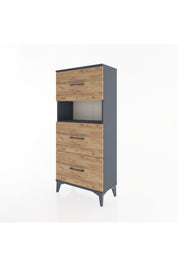 Hyperion Dolap Tek Raflı 3 Çekmeceli 60x44x134 - S50M039V6B
