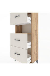 Hyperion Dolap Tek Raflı 3 Çekmeceli 60x44x134 - S50M039V7B