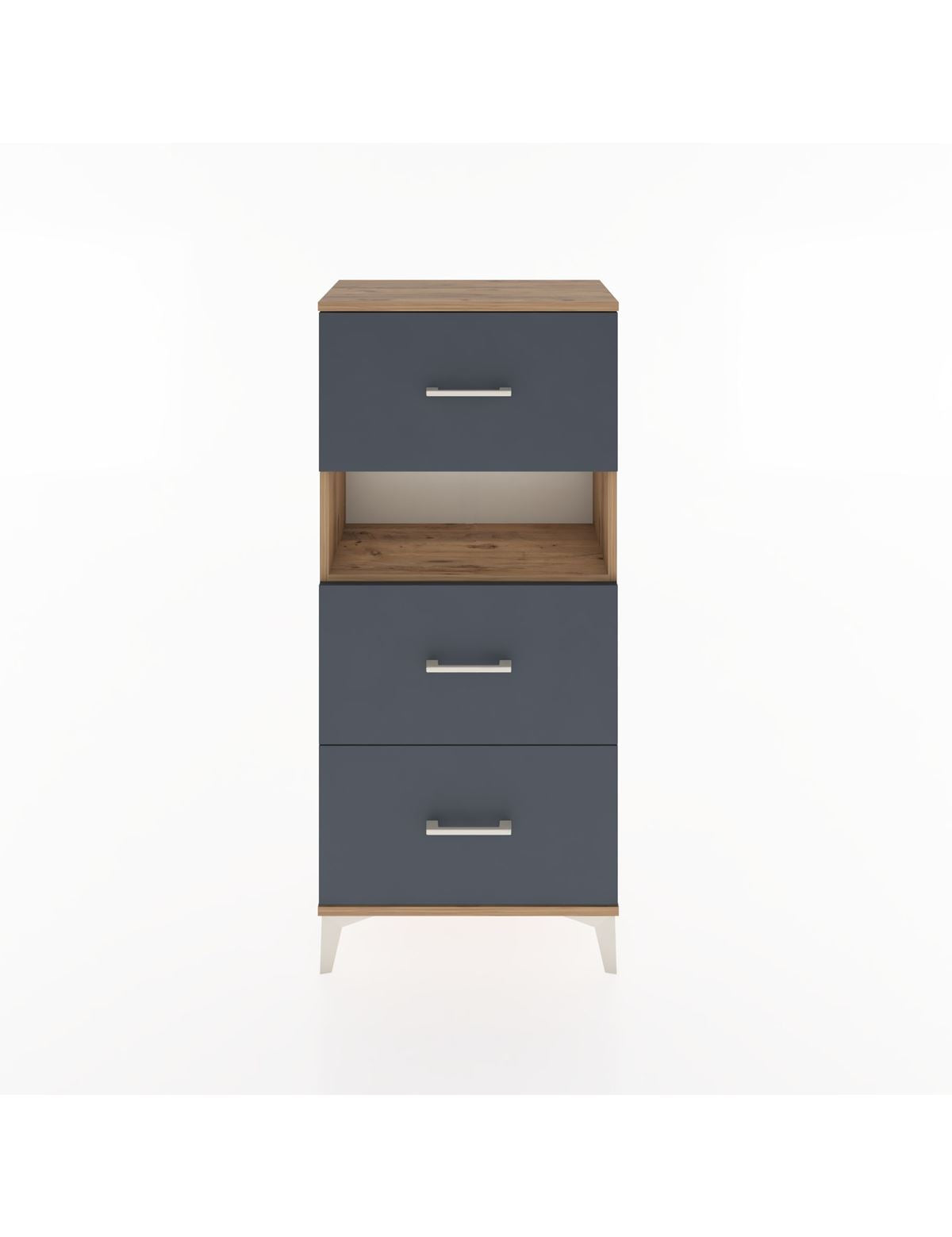 Hyperion Dolap Tek Raflı 3 Çekmeceli 60x44x134 - S50M039V8B