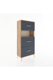 Hyperion Dolap Tek Raflı 3 Çekmeceli 60x44x134 - S50M039V8B