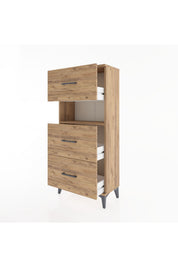 Hyperion Dolap Tek Raflı 3 Çekmeceli 60x44x134 - S50M039V9B
