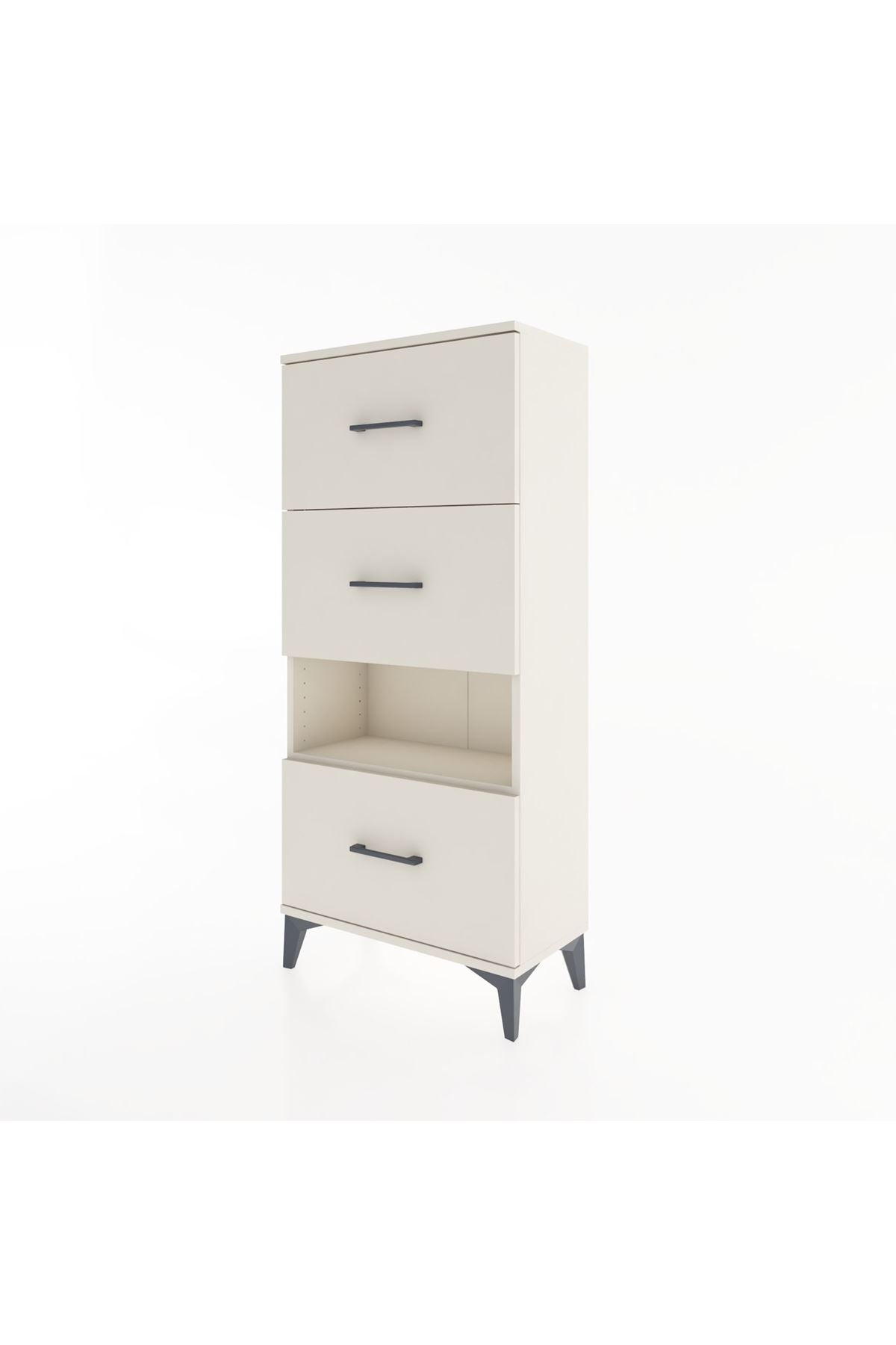 Hyperion Dolap Tek Raflı 3 Çekmeceli 60x44x134 - S50M040V1B