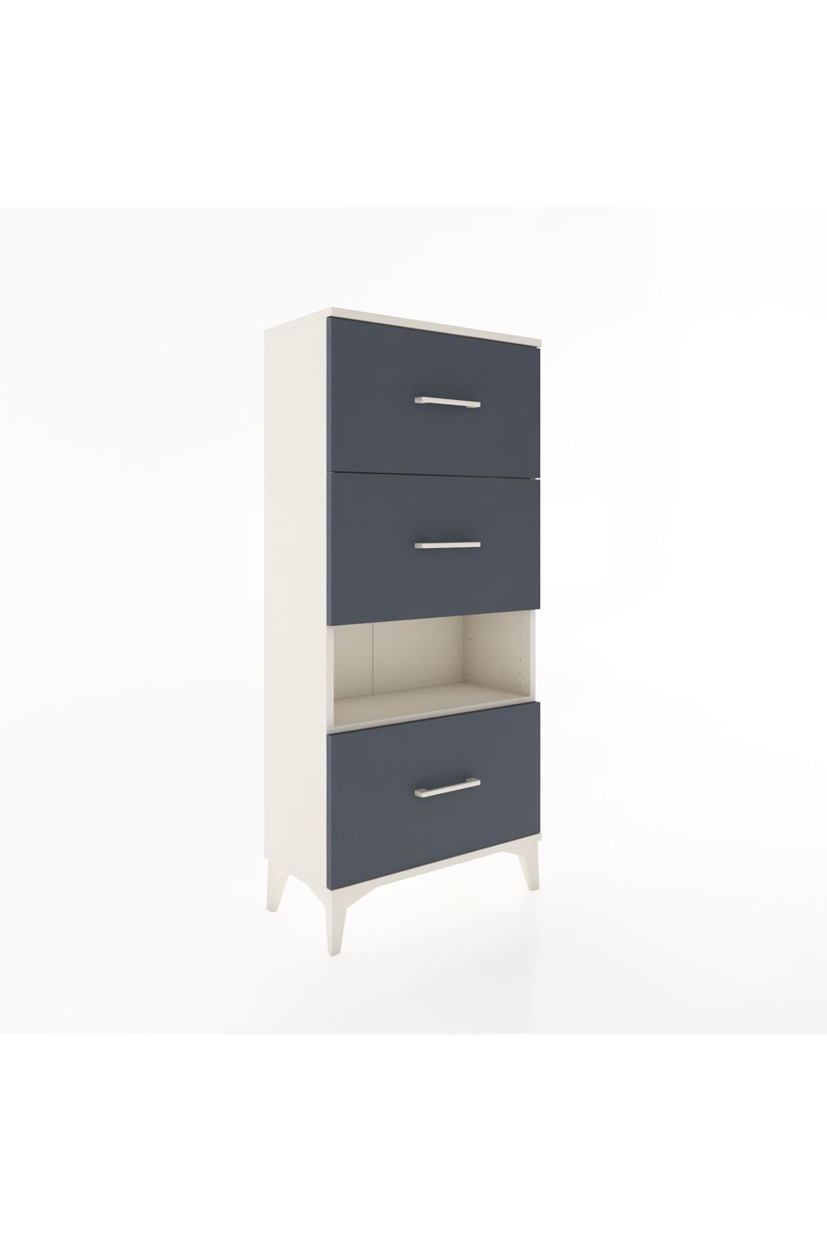 Hyperion Dolap Tek Raflı 3 Çekmeceli 60x44x134 - S50M040V2B