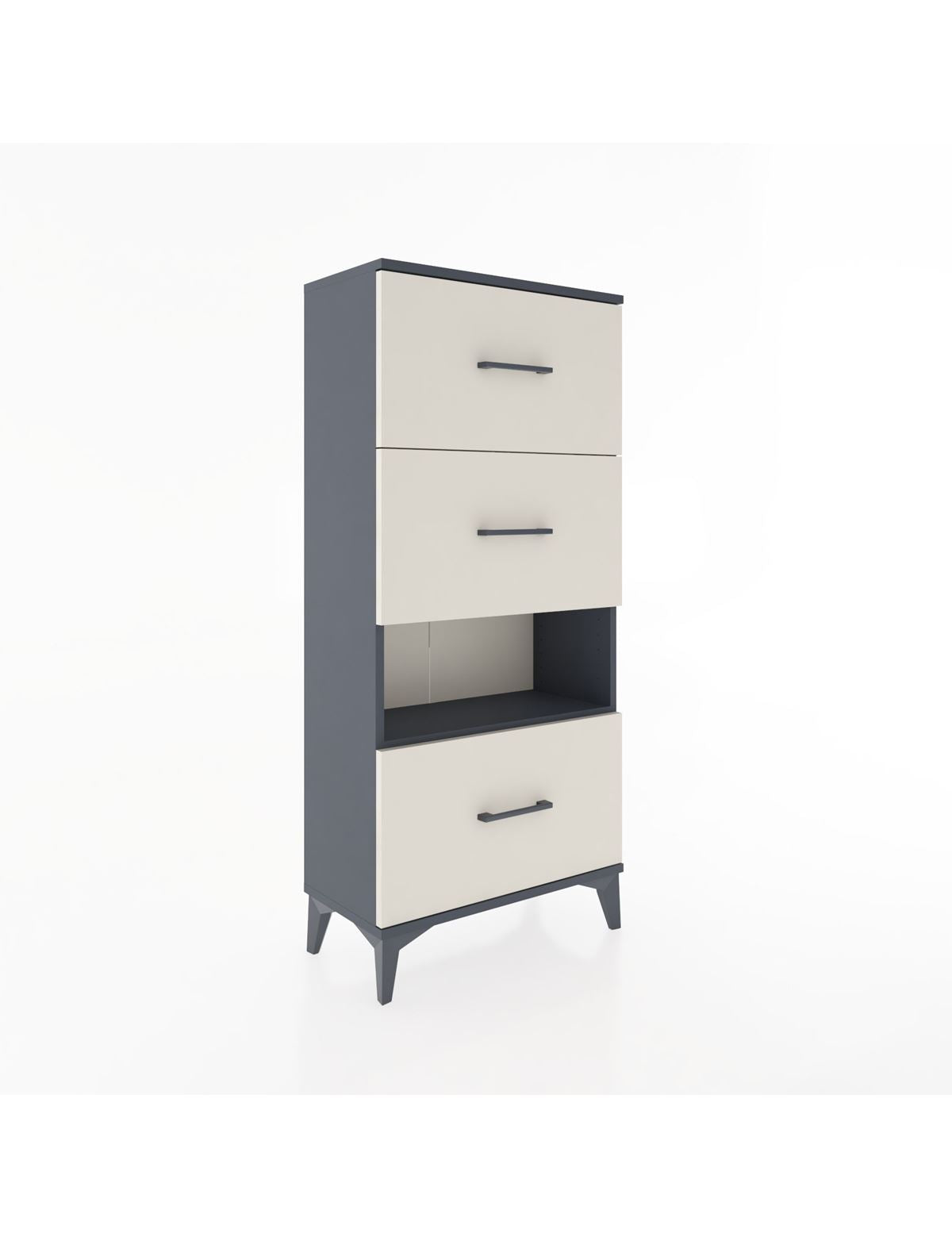 Hyperion Dolap Tek Raflı 3 Çekmeceli 60x44x134 - S50M040V4B