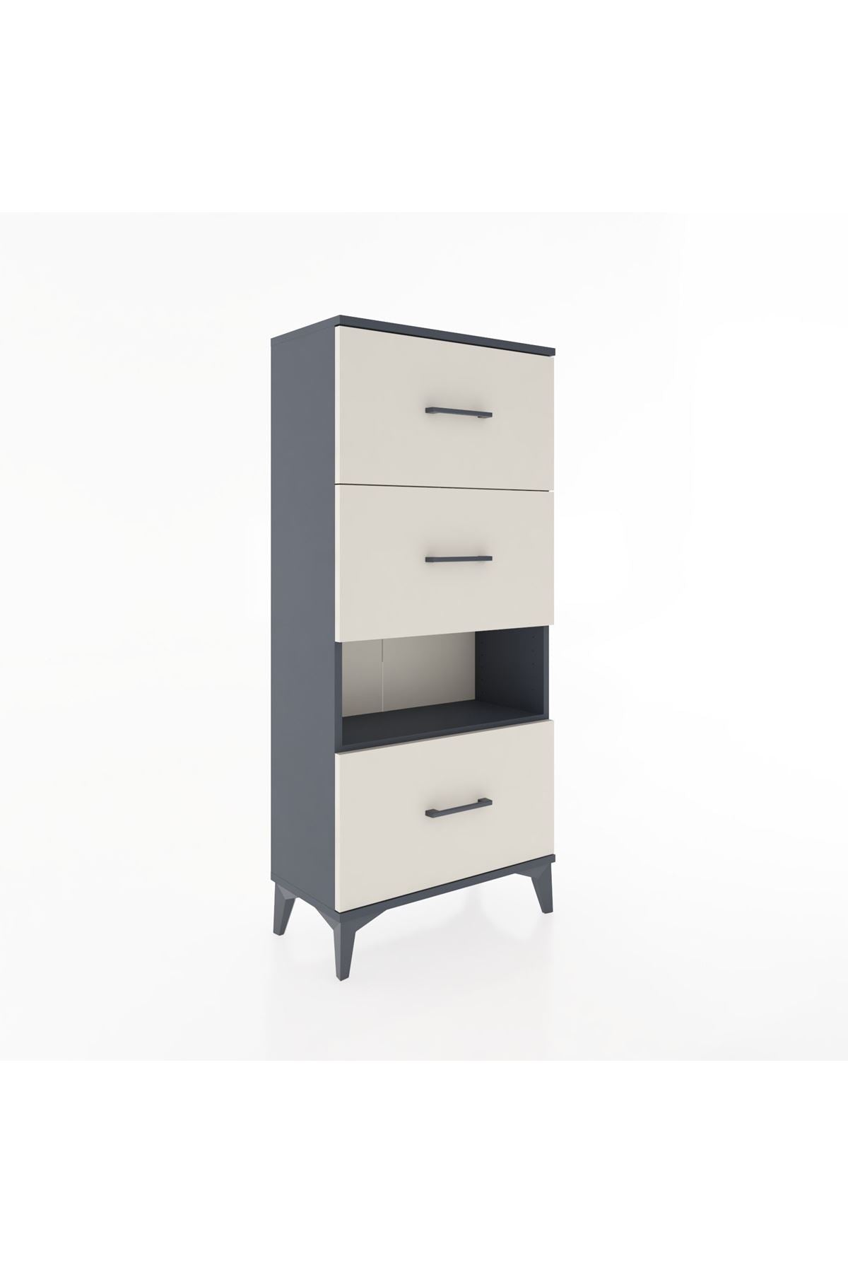Hyperion Dolap Tek Raflı 3 Çekmeceli 60x44x134 - S50M040V4B