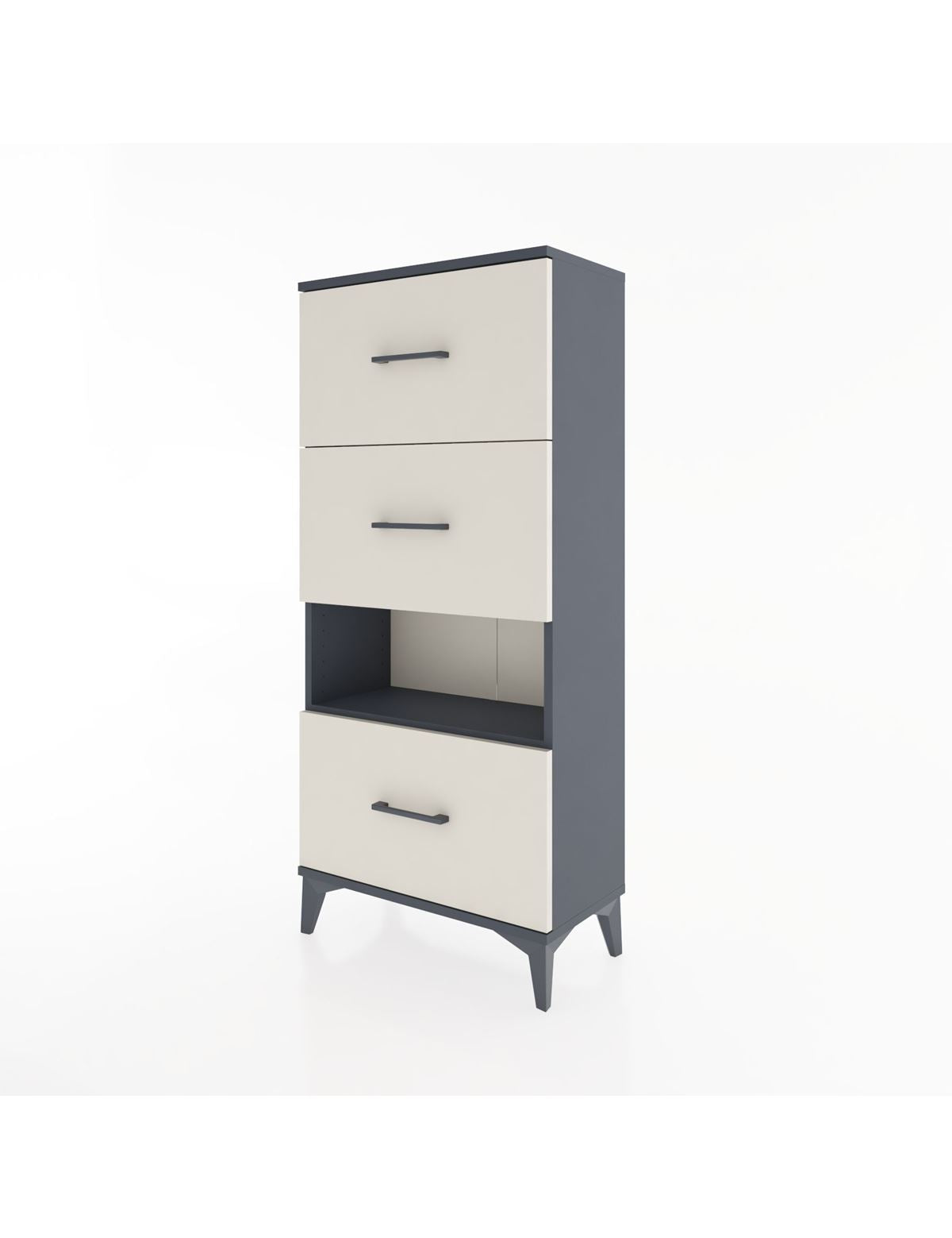 Hyperion Dolap Tek Raflı 3 Çekmeceli 60x44x134 - S50M040V4B