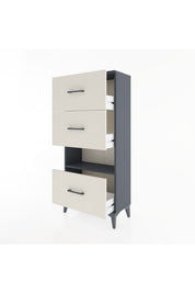 Hyperion Dolap Tek Raflı 3 Çekmeceli 60x44x134 - S50M040V4B