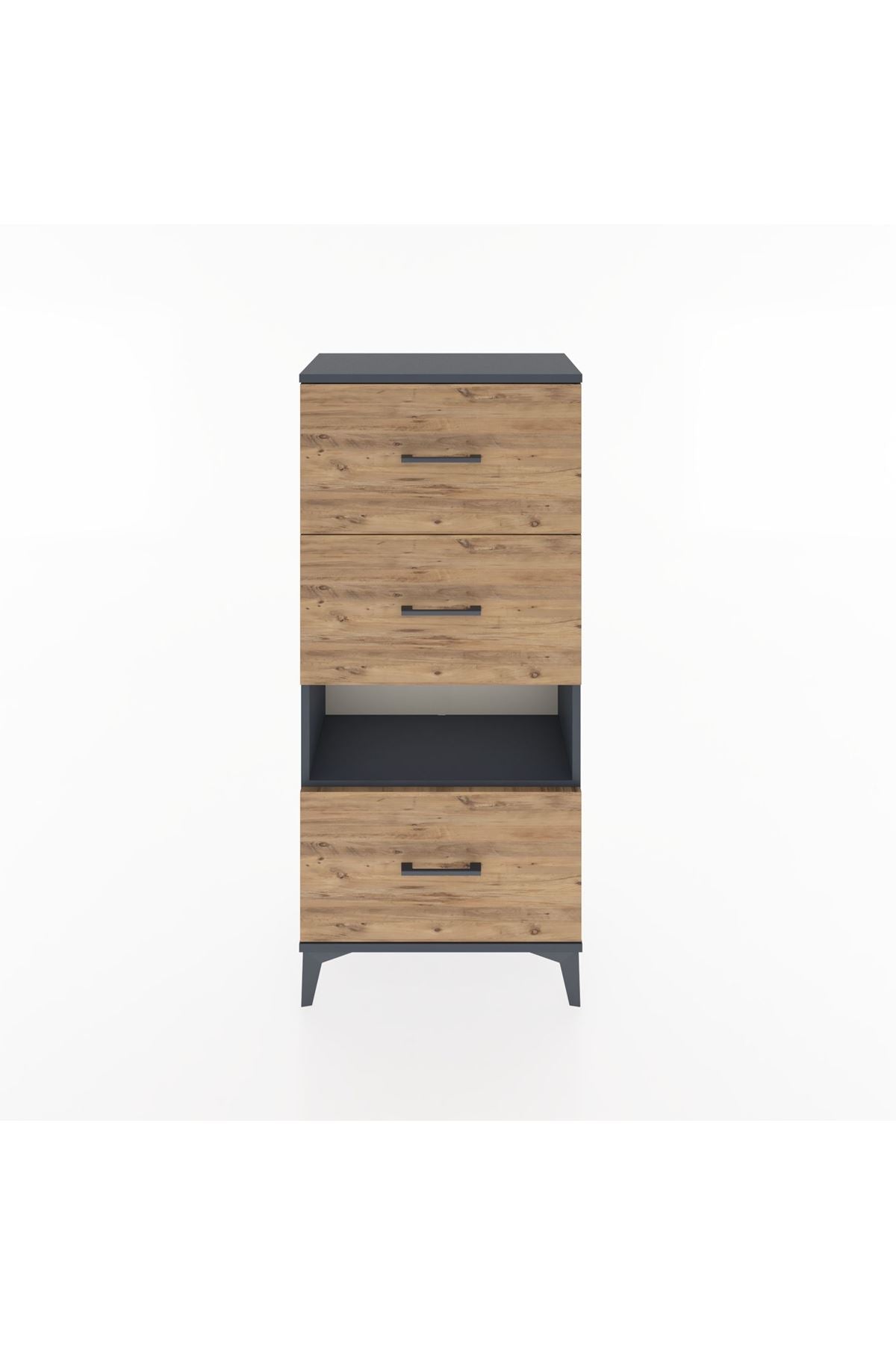 Hyperion Dolap Tek Raflı 3 Çekmeceli 60x44x134 - S50M040V6B