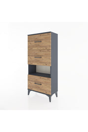 Hyperion Dolap Tek Raflı 3 Çekmeceli 60x44x134 - S50M040V6B