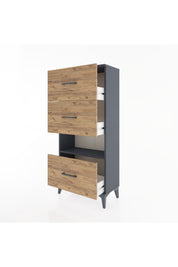 Hyperion Dolap Tek Raflı 3 Çekmeceli 60x44x134 - S50M040V6B