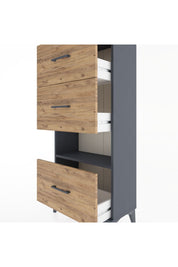 Hyperion Dolap Tek Raflı 3 Çekmeceli 60x44x134 - S50M040V6B
