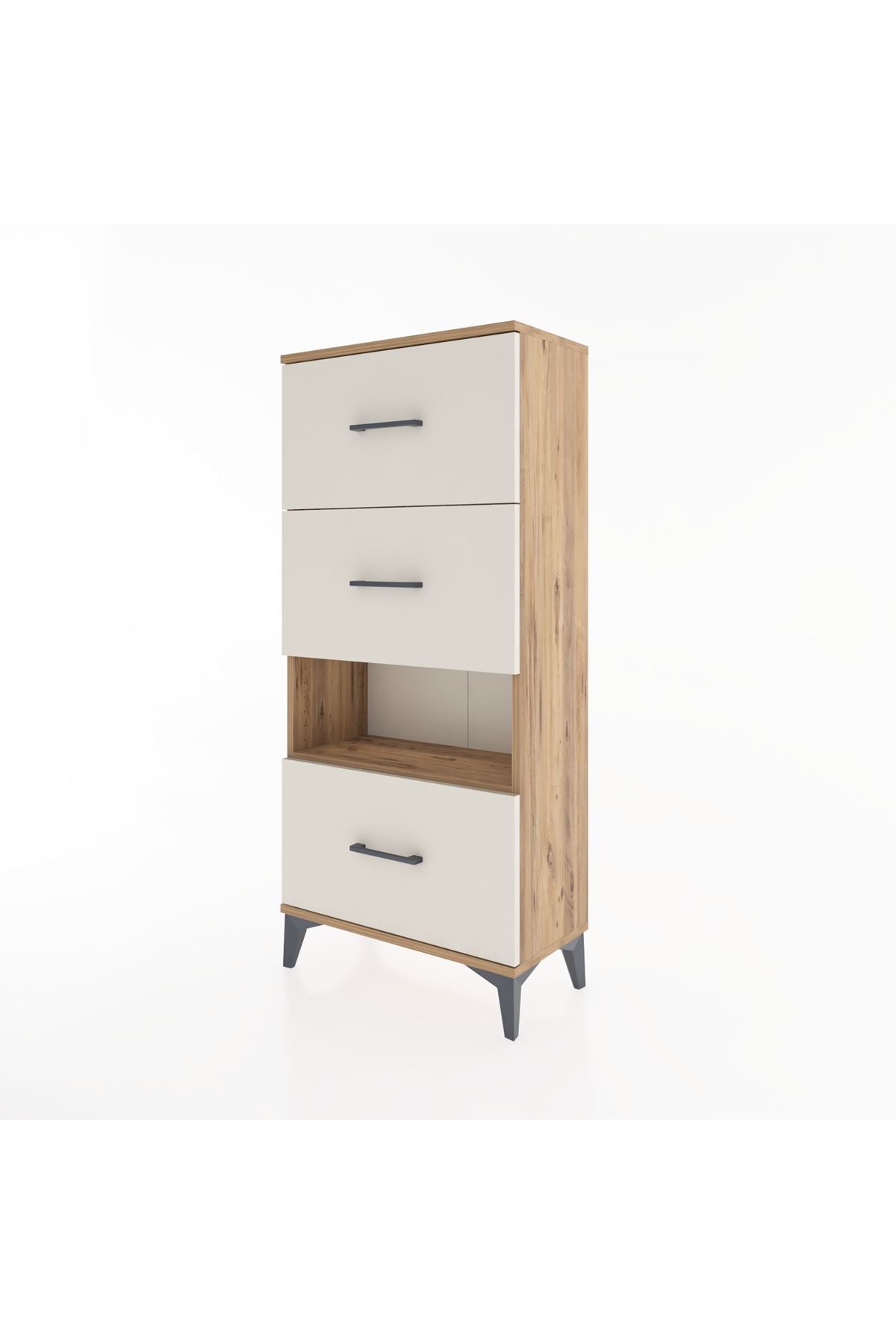 Hyperion Dolap Tek Raflı 3 Çekmeceli 60x44x134 - S50M040V7B