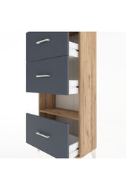 Hyperion Dolap Tek Raflı 3 Çekmeceli 60x44x134 - S50M040V8B