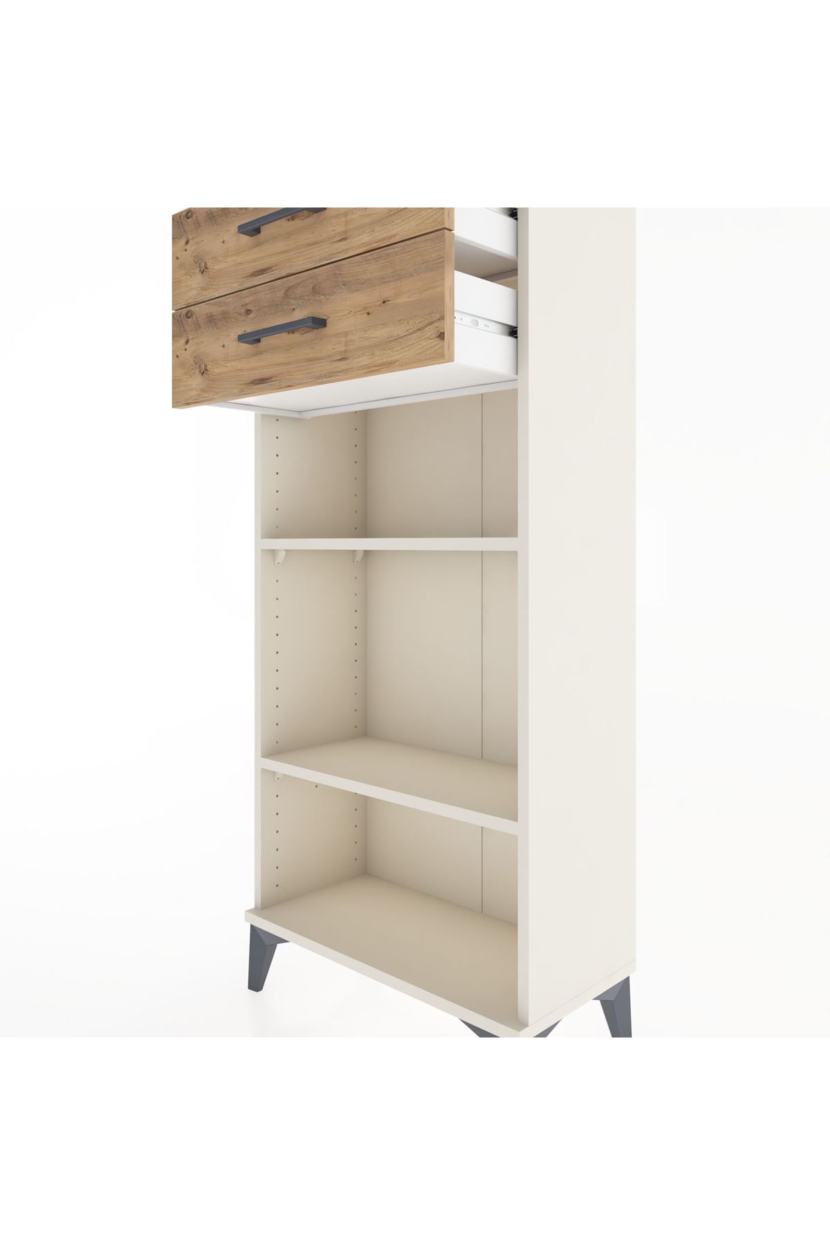 Hyperion Dolap 2 Raflı 2 Çekmeceli 60x44x134 - S50M048V3B