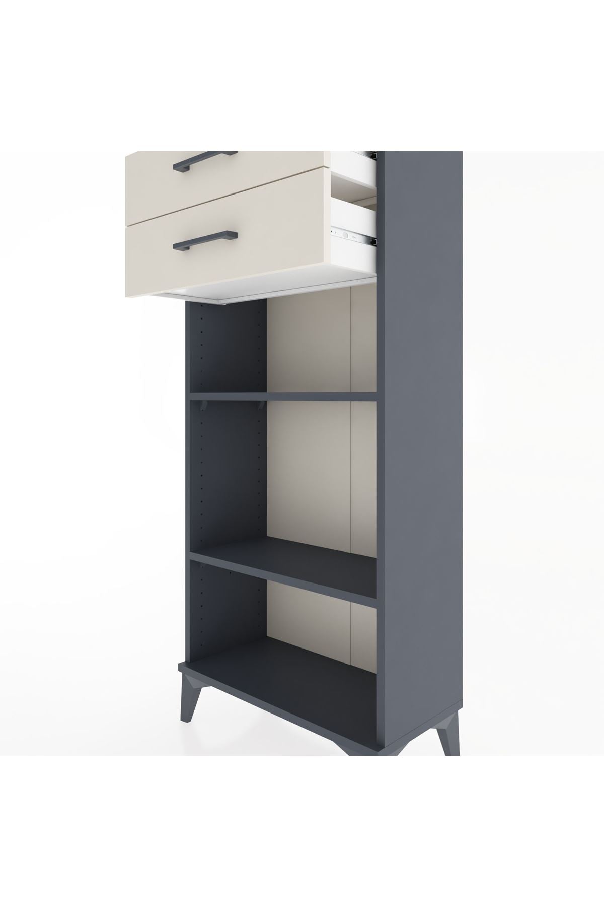 Hyperion Dolap 2 Raflı 2 Çekmeceli 60x44x134 - S50M048V4B