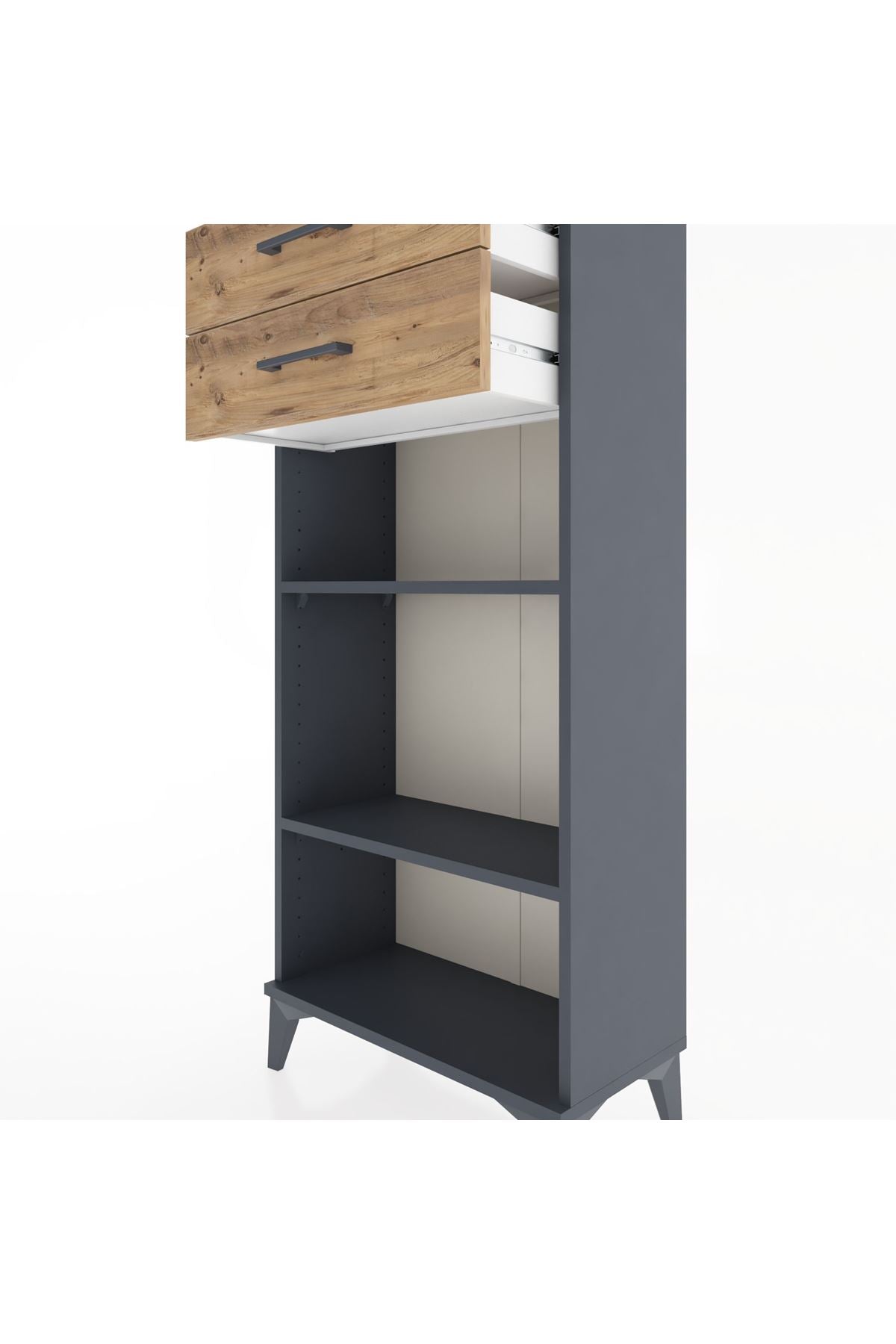 Hyperion Dolap 2 Raflı 2 Çekmeceli 60x44x134 - S50M048V6B