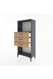 Hyperion Dolap Tek Raflı 3 Çekmeceli 60x44x134 - S50M051V6B