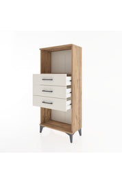 Hyperion Dolap Tek Raflı 3 Çekmeceli 60x44x134 - S50M051V7B