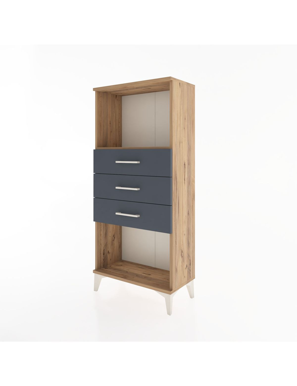 Hyperion Dolap Tek Raflı 3 Çekmeceli 60x44x134 - S50M051V8B