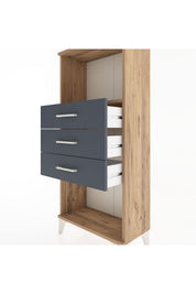 Hyperion Dolap Tek Raflı 3 Çekmeceli 60x44x134 - S50M051V8B
