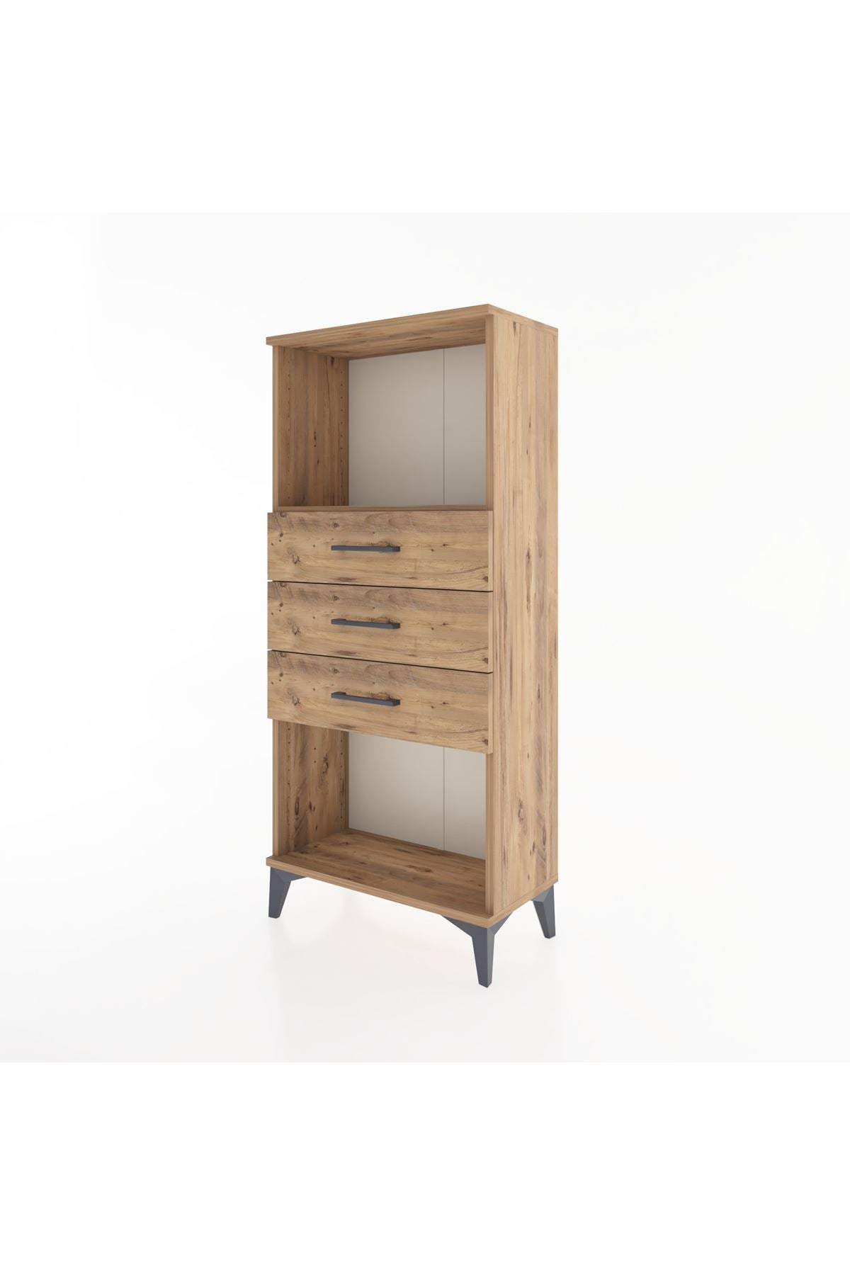 Hyperion Dolap Tek Raflı 3 Çekmeceli 60x44x134 - S50M051V9B