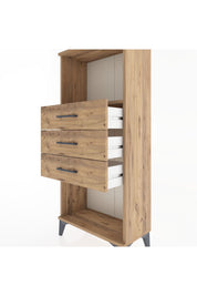 Hyperion Dolap Tek Raflı 3 Çekmeceli 60x44x134 - S50M051V9B