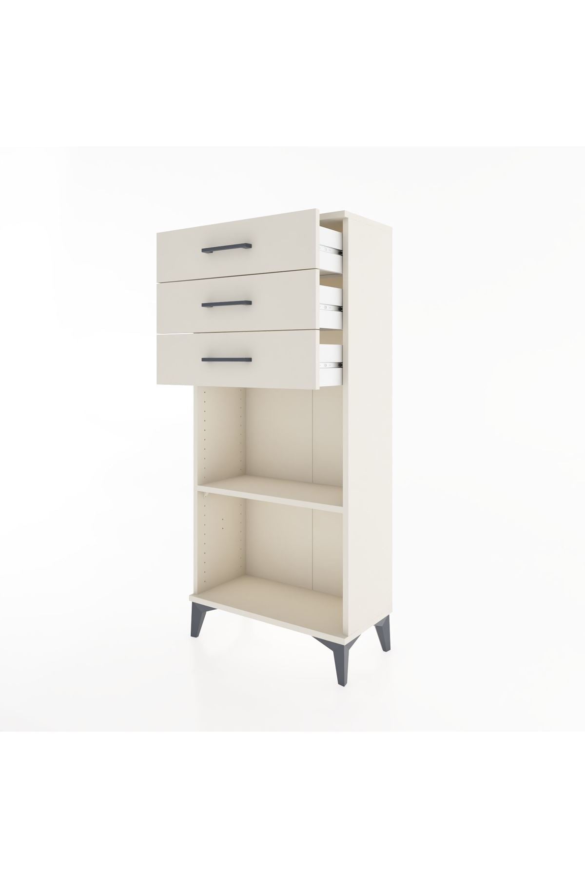 Hyperion Dolap Tek Raflı 3 Çekmeceli 60x44x134 - S50M052V1B