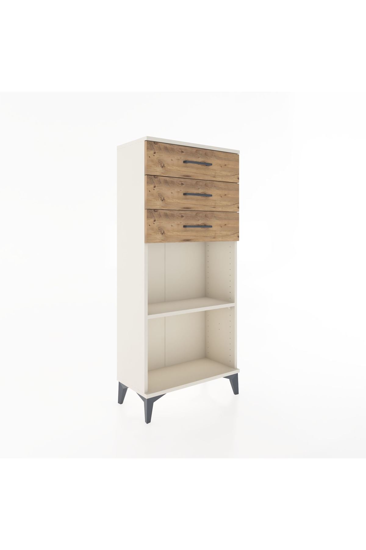 Hyperion Dolap Tek Raflı 3 Çekmeceli 60x44x134 - S50M052V3B