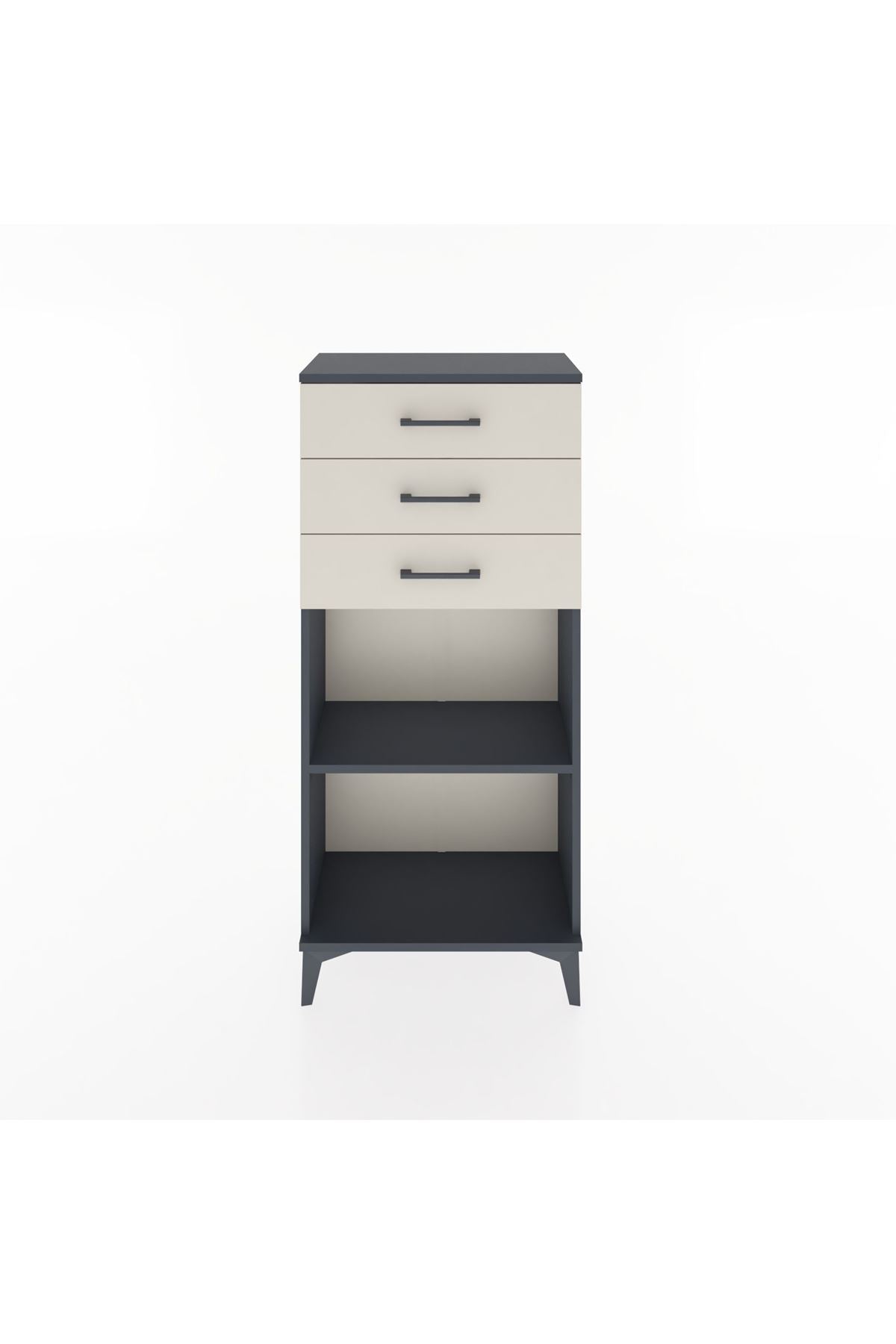 Hyperion Dolap Tek Raflı 3 Çekmeceli 60x44x134 - S50M052V4B