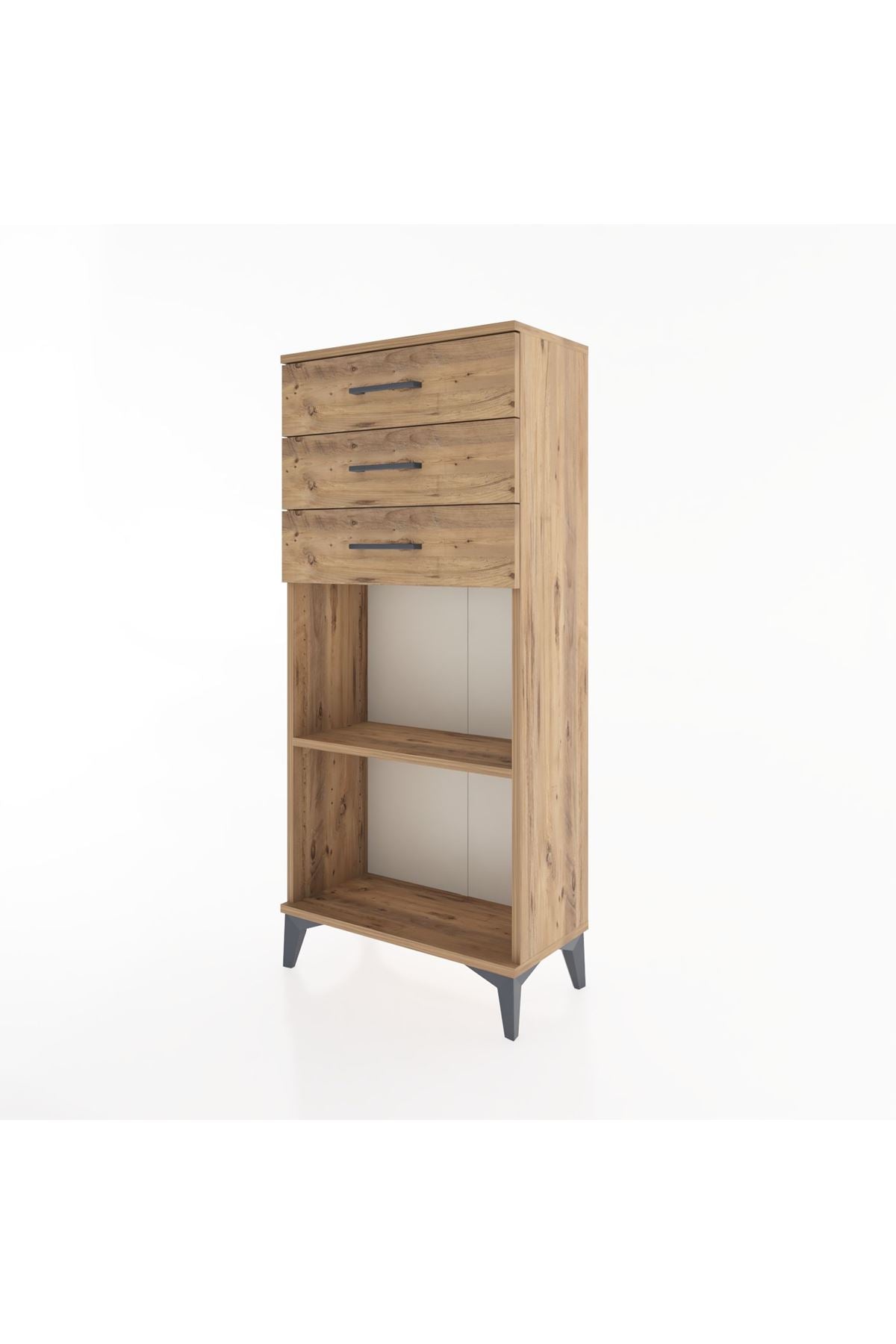 Hyperion Dolap Tek Raflı 3 Çekmeceli 60x44x134 - S50M052V9B