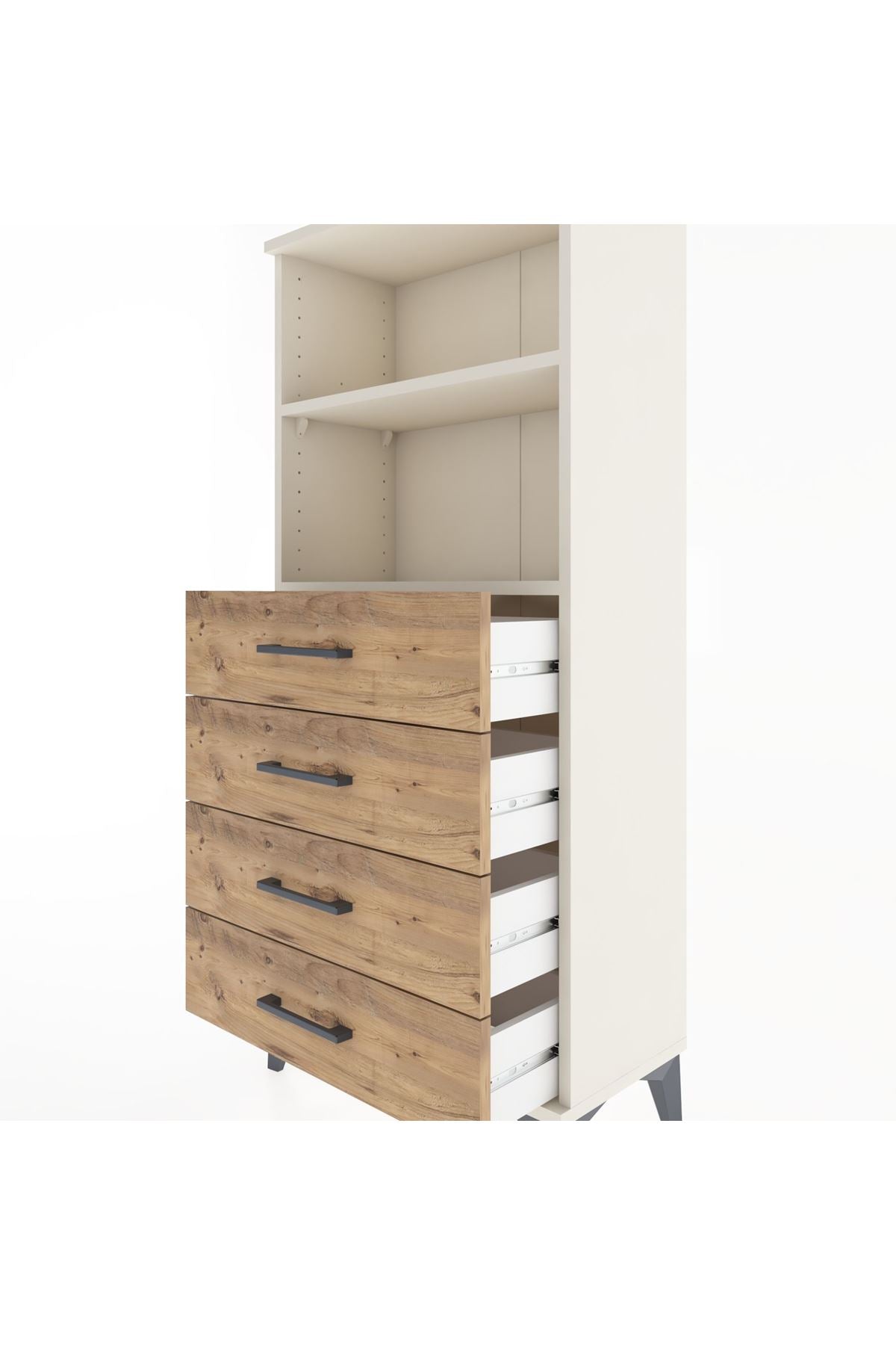 Hyperion Dolap 2 Raflı 4 Çekmeceli 60x44x134 - S50M053V3B
