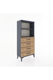 Hyperion Dolap 2 Raflı 4 Çekmeceli 60x44x134 - S50M053V6B