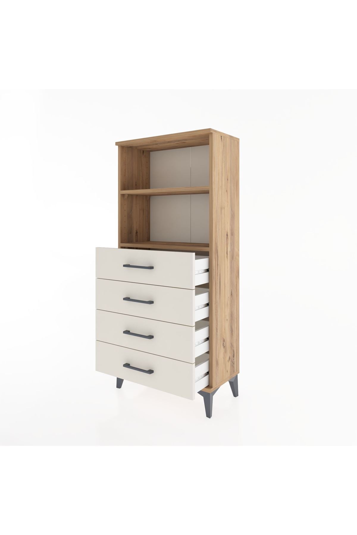 Hyperion Dolap 2 Raflı 4 Çekmeceli 60x44x134 - S50M053V7B