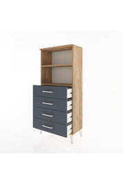 Hyperion Dolap 2 Raflı 4 Çekmeceli 60x44x134 - S50M053V8B