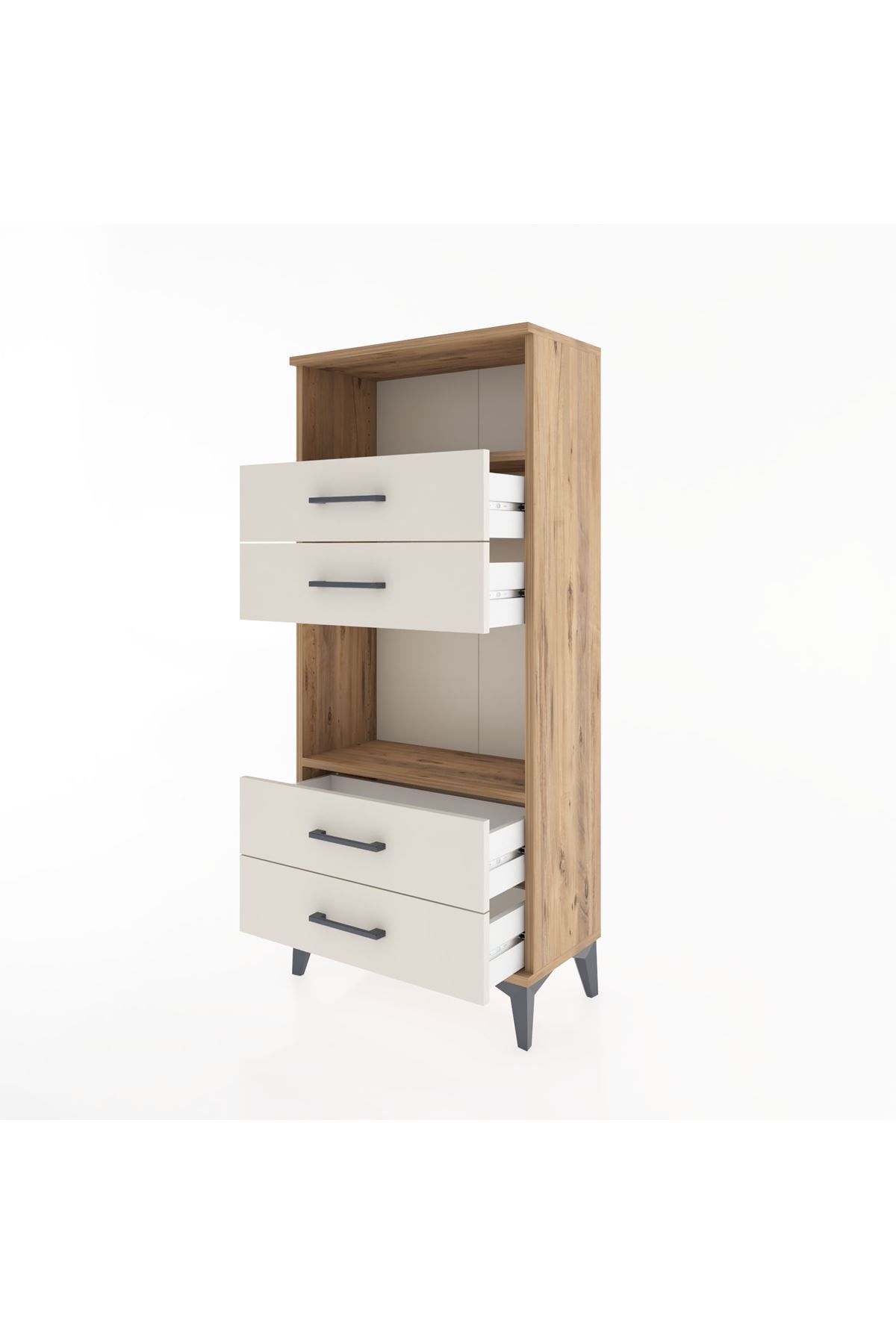 Hyperion Dolap 2 Raflı 4 Çekmeceli 60x44x134 - S50M054V7B