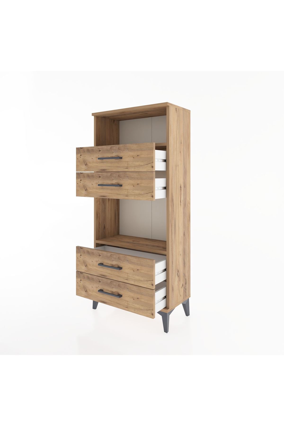 Hyperion Dolap 2 Raflı 4 Çekmeceli 60x44x134 - S50M054V9B