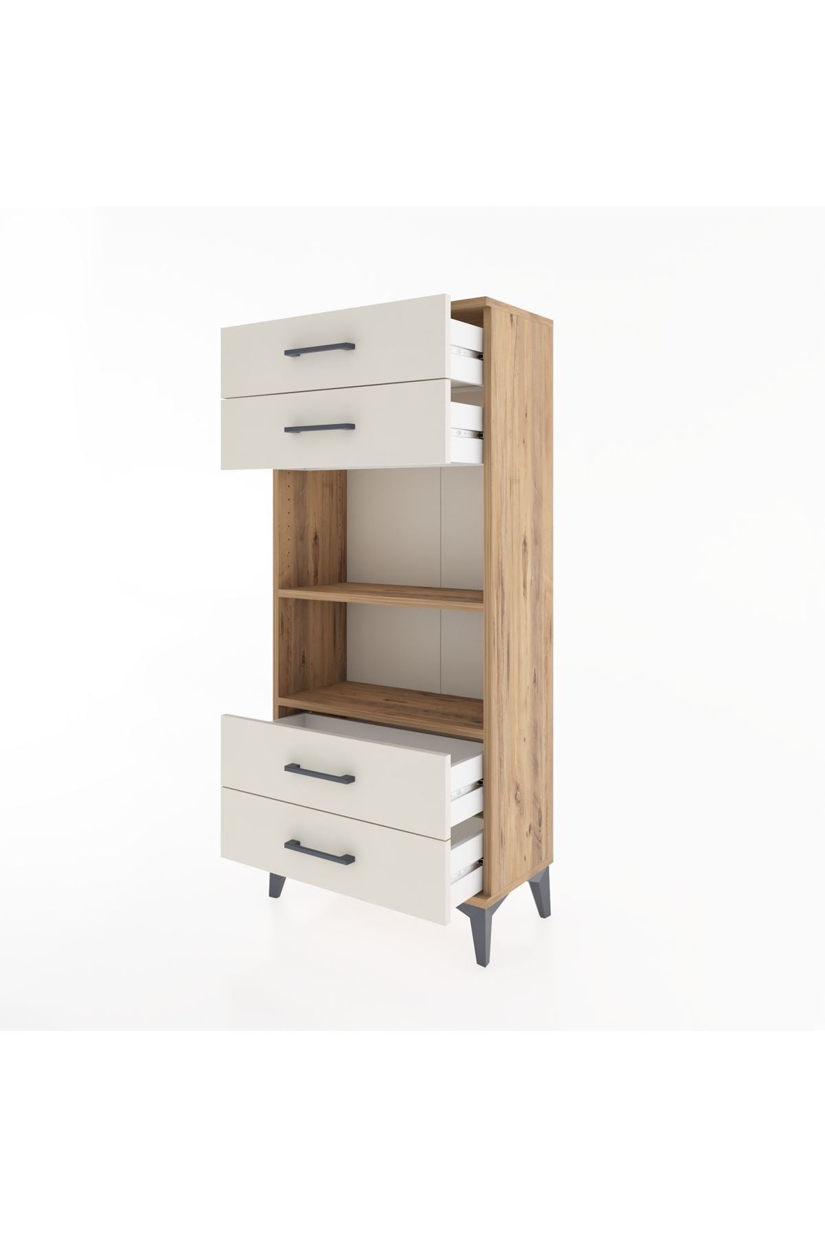 Hyperion Dolap 2 Raflı 4 Çekmeceli 60x44x134 - S50M055V7B