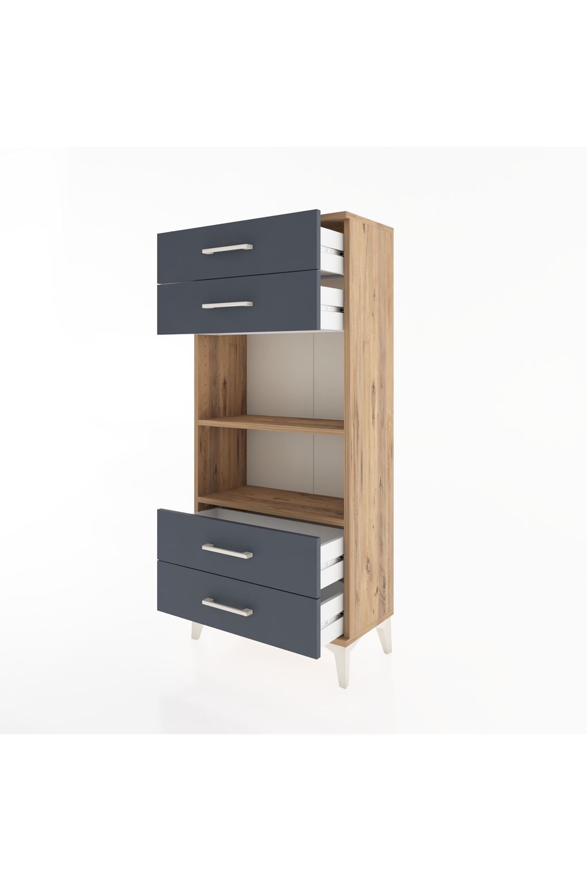 Hyperion Dolap 2 Raflı 4 Çekmeceli 60x44x134 - S50M055V8B