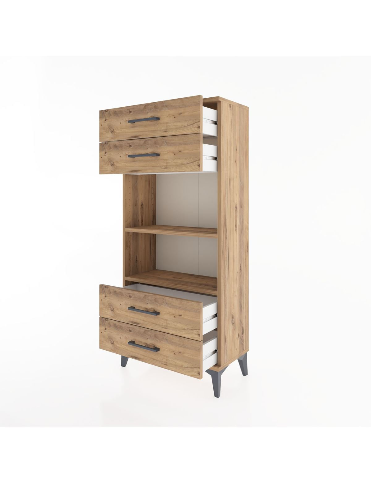 Hyperion Dolap 2 Raflı 4 Çekmeceli 60x44x134 - S50M055V9B