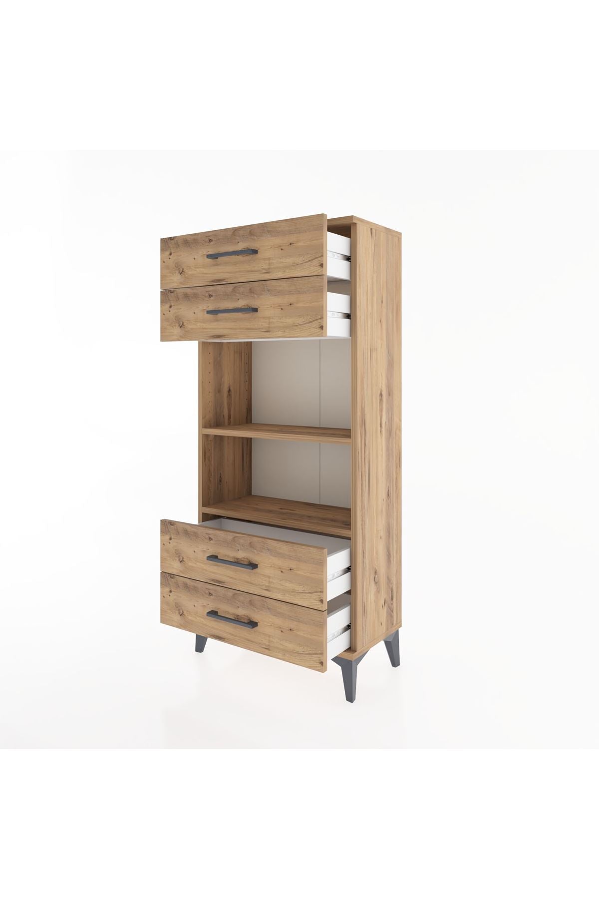 Hyperion Dolap 2 Raflı 4 Çekmeceli 60x44x134 - S50M055V9B
