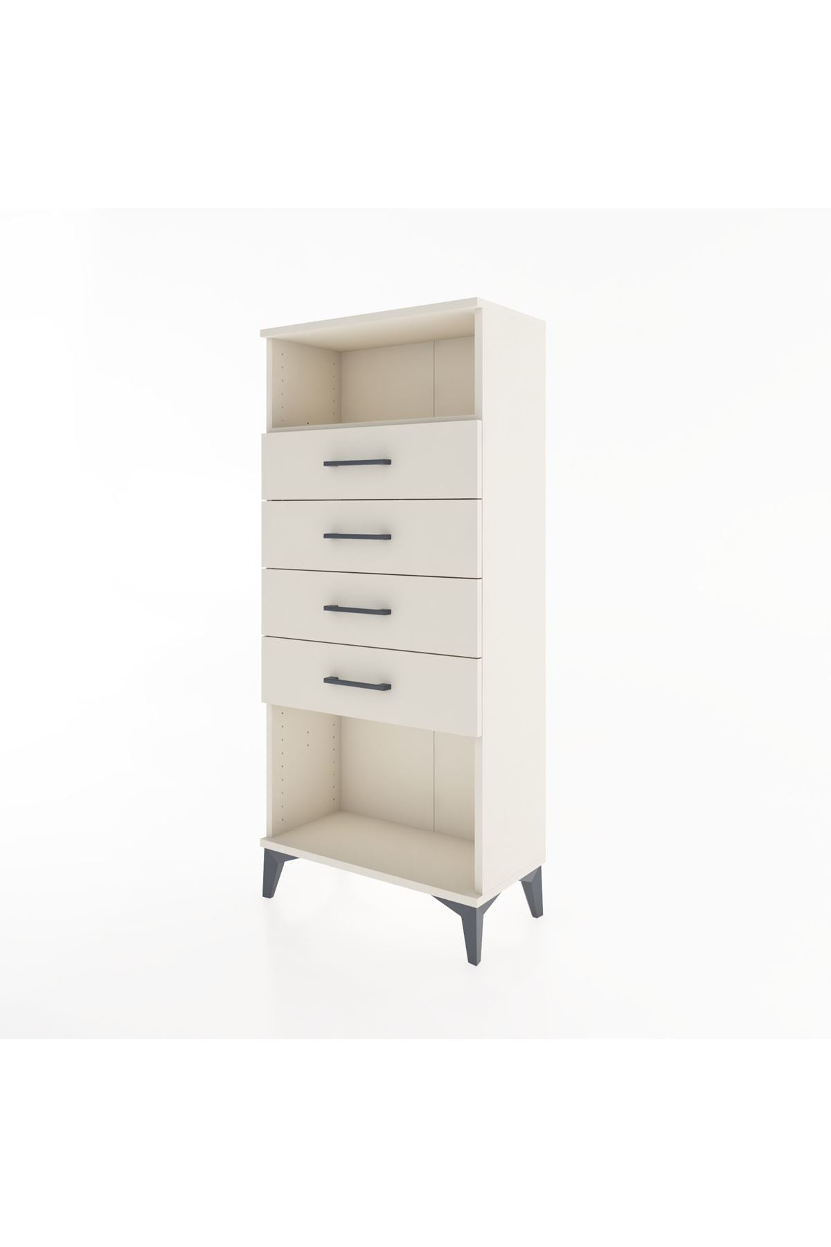 Hyperion Dolap Tek Raflı 4 Çekmeceli 60x44x134 - S50M056V1B